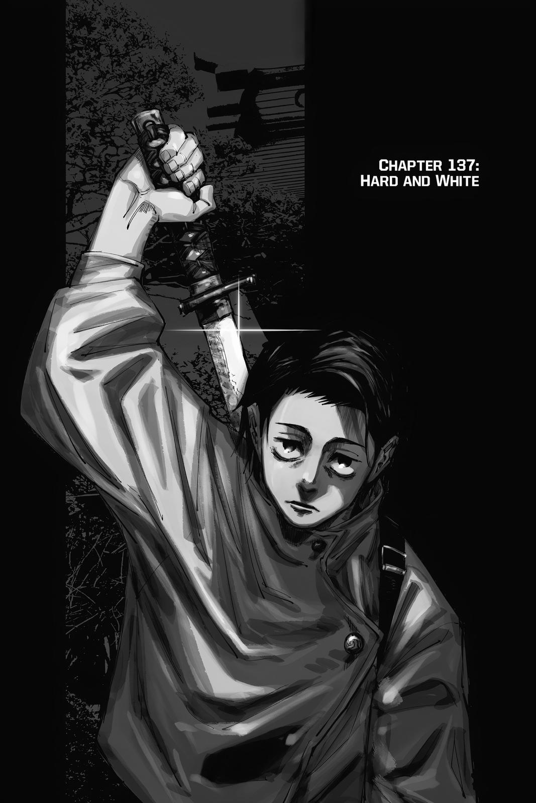 Jujutsu Kaisen Manga Chapter 137 page 1 - Hard and White scene