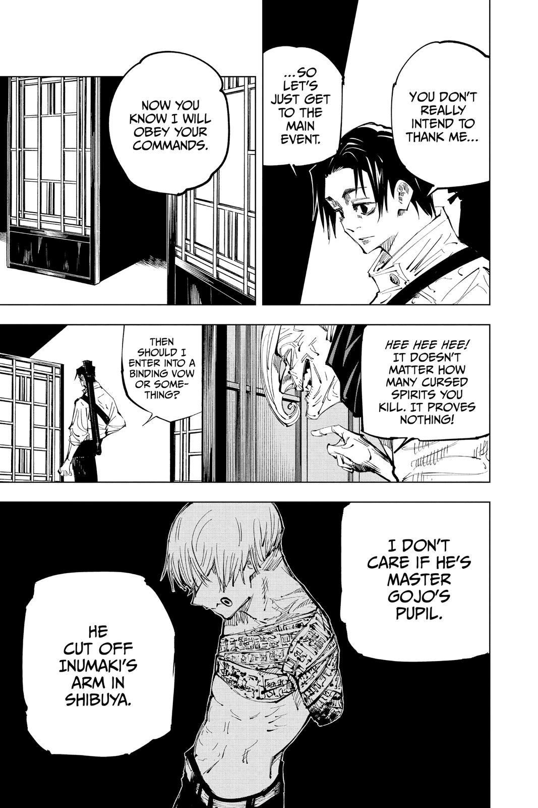 Jujutsu Kaisen Manga Chapter 137 page 18 - Hard and White scene