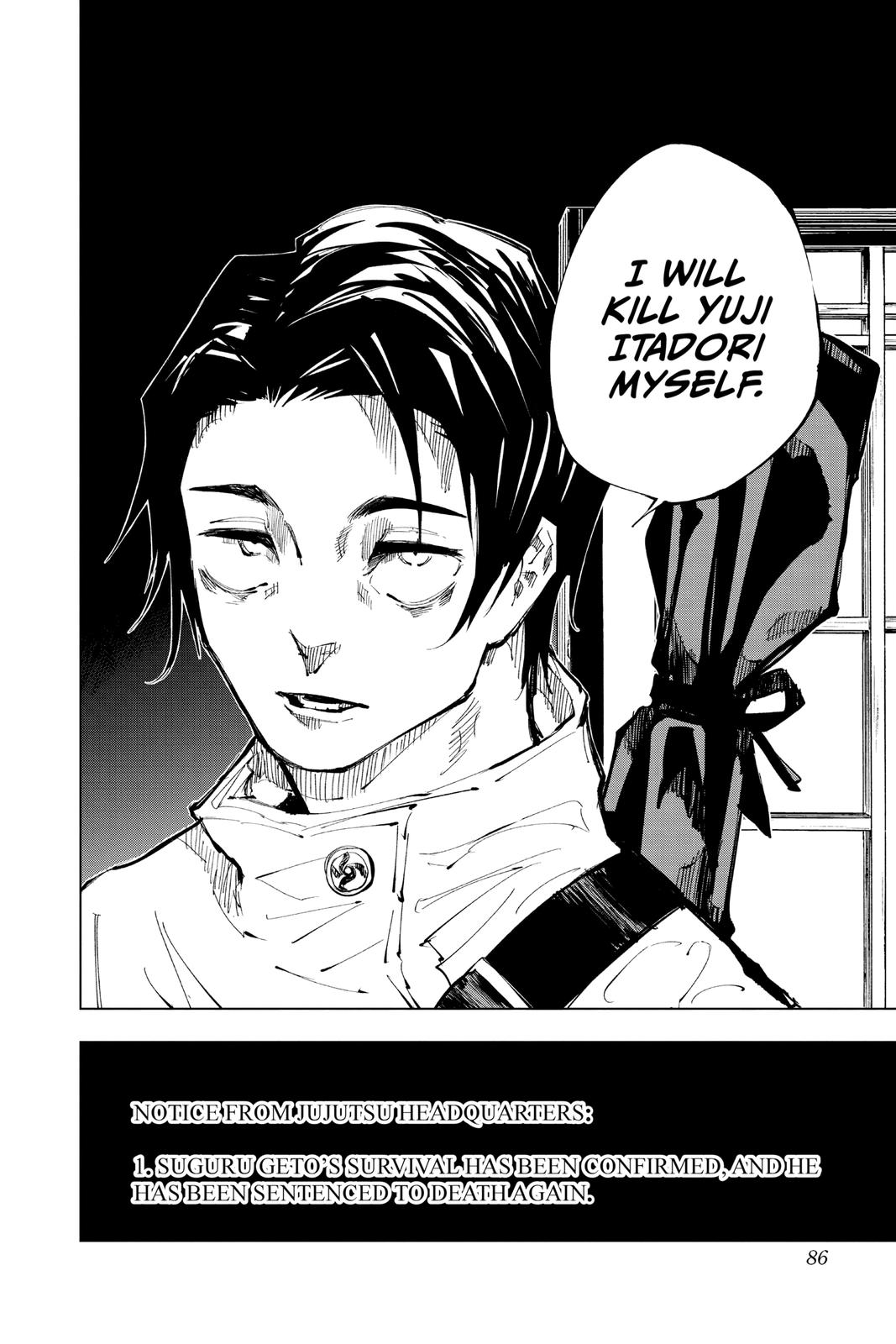 Jujutsu Kaisen Manga Chapter 137 page 19 - Hard and White scene
