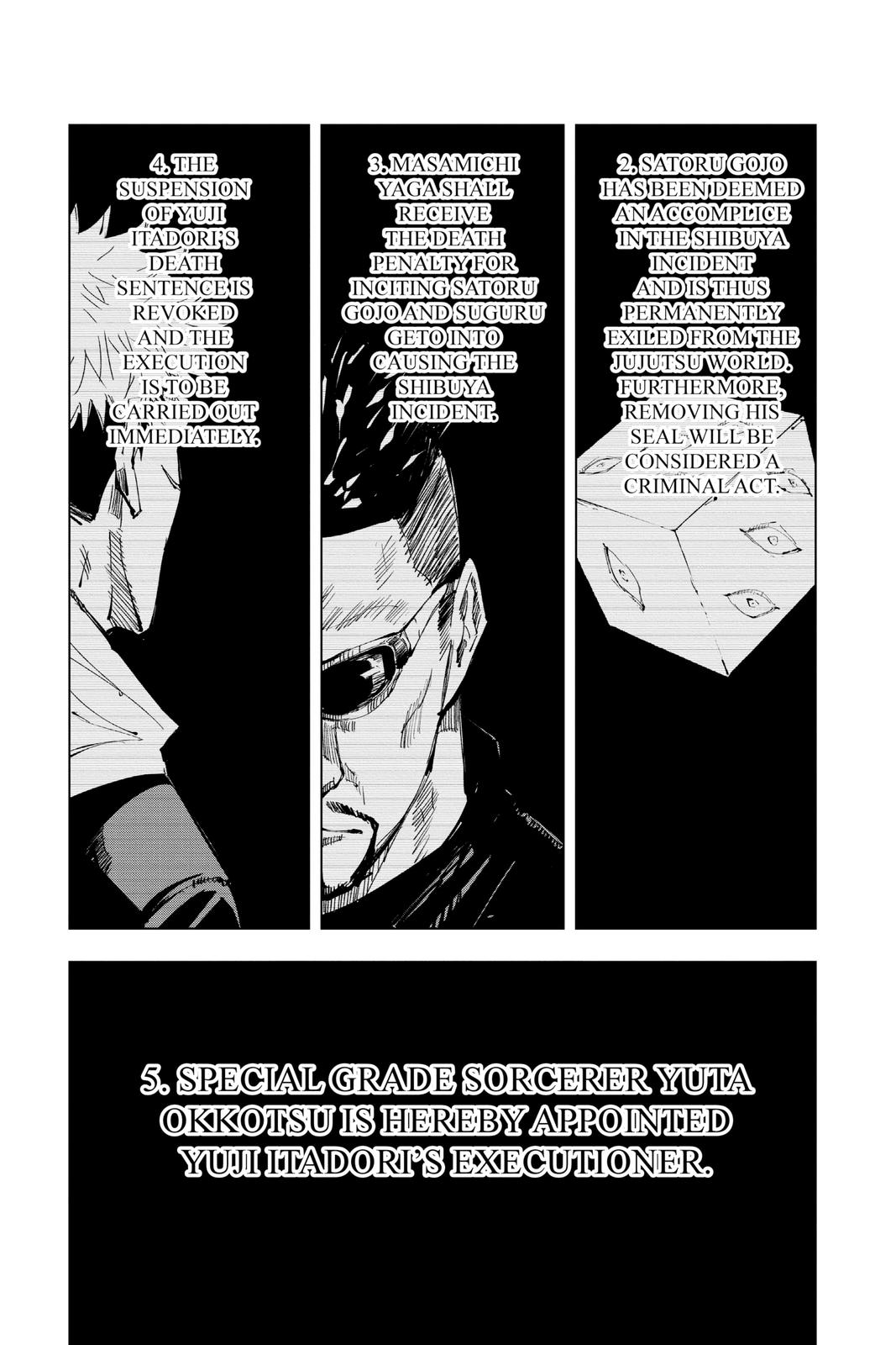 Jujutsu Kaisen Manga Chapter 137 page 20 - Hard and White scene
