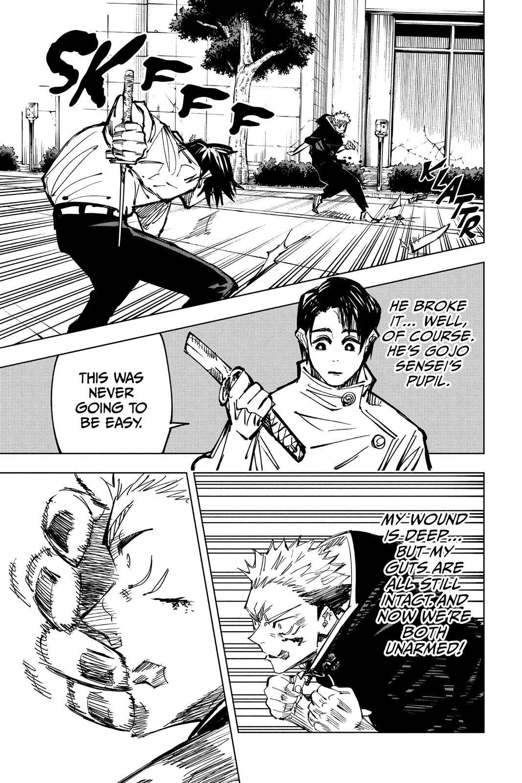 Jujutsu Kaisen Manga Chapter 141 page 11 - The Front of The Back scene