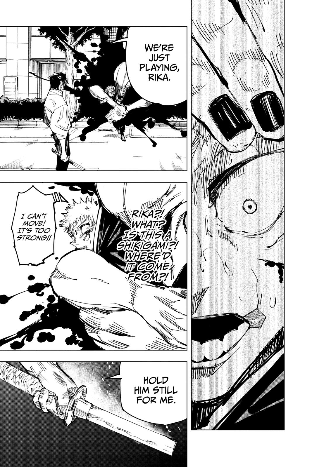 Jujutsu Kaisen Manga Chapter 141 page 13 - The Front of The Back scene