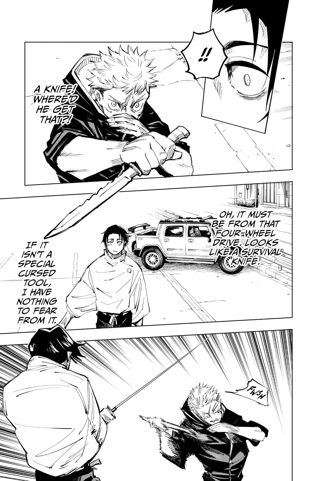 Jujutsu Kaisen Manga Chapter 141 page 5 - The Front of The Back scene