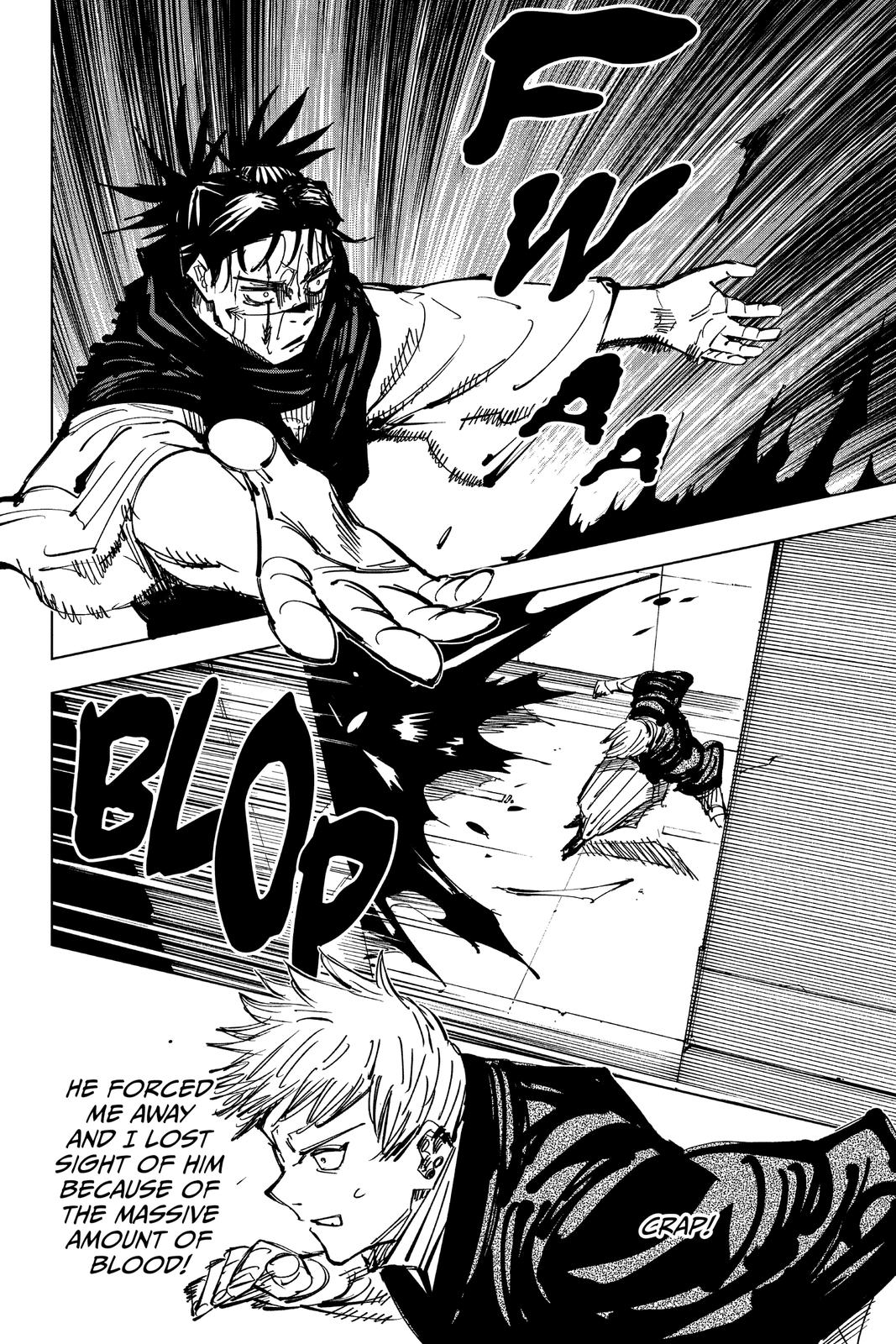 Jujutsu Kaisen Manga Chapter 142 page 10 - A Big Brother's Back scene