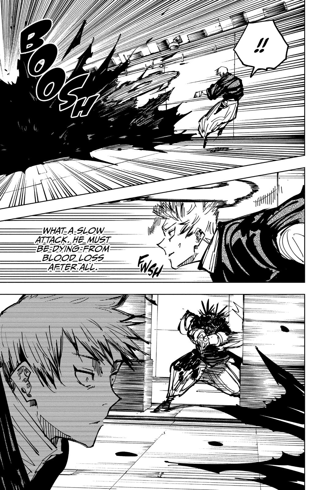 Jujutsu Kaisen Manga Chapter 142 page 11 - A Big Brother's Back scene