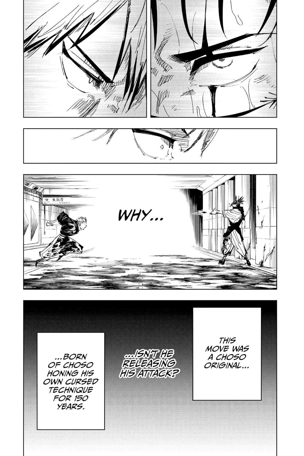 Jujutsu Kaisen Manga Chapter 142 page 15 - A Big Brother's Back scene