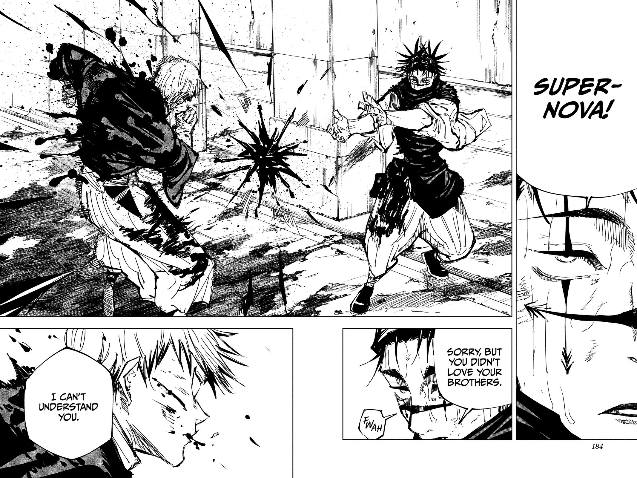 Jujutsu Kaisen Manga Chapter 142 page 16 - A Big Brother's Back scene