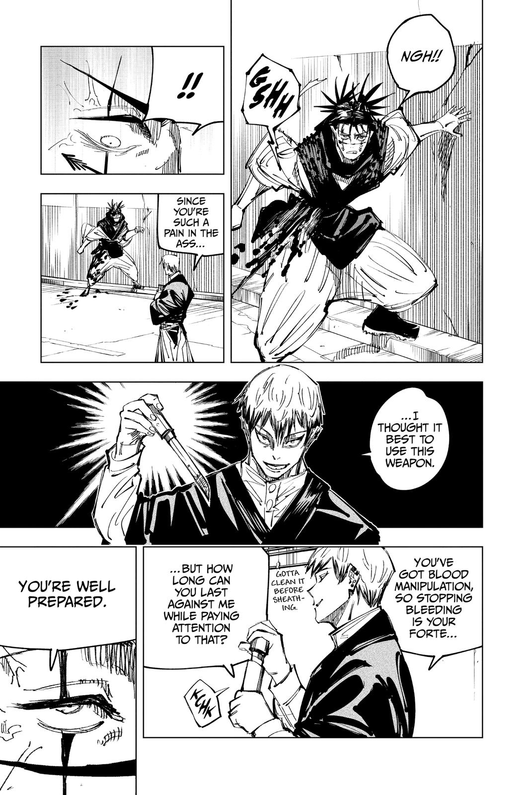 Jujutsu Kaisen Manga Chapter 142 page 5 - A Big Brother's Back scene