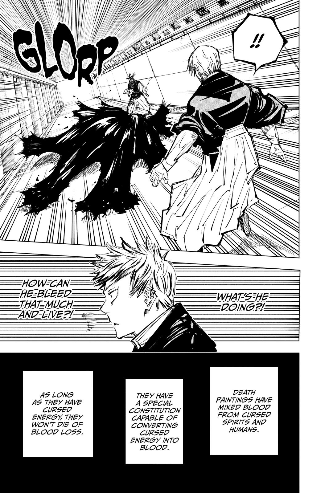 Jujutsu Kaisen Manga Chapter 142 page 9 - A Big Brother's Back scene