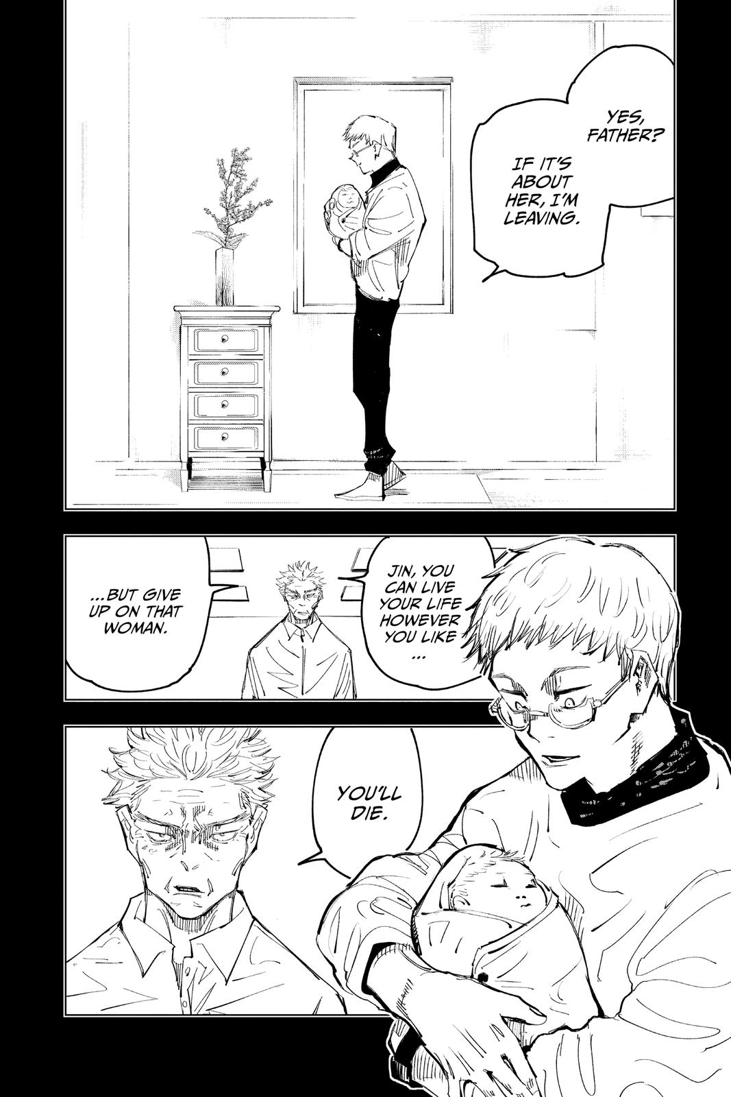 Jujutsu Kaisen Manga Chapter 143 page 10 - One More Time scene