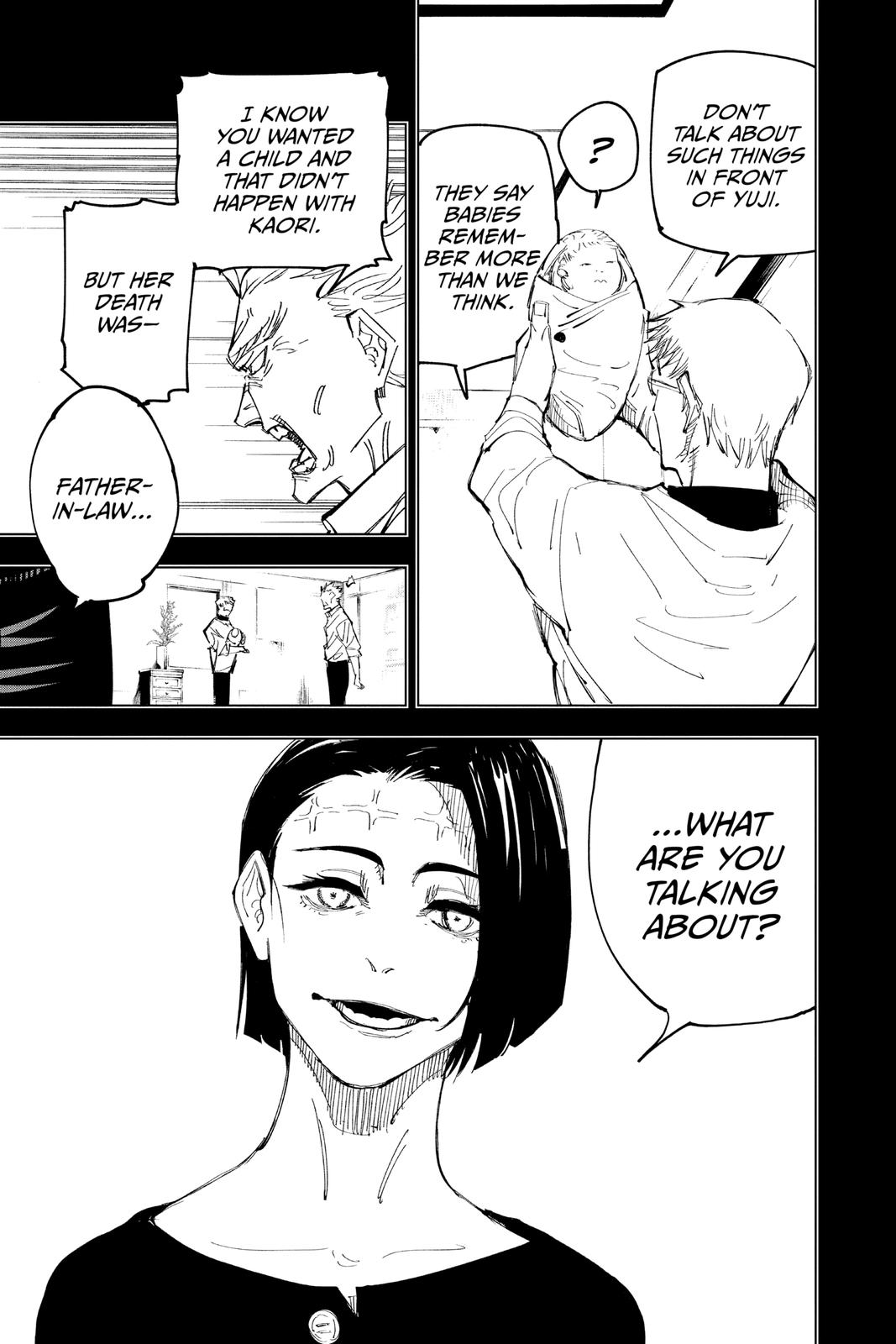 Jujutsu Kaisen Manga Chapter 143 page 11 - One More Time scene