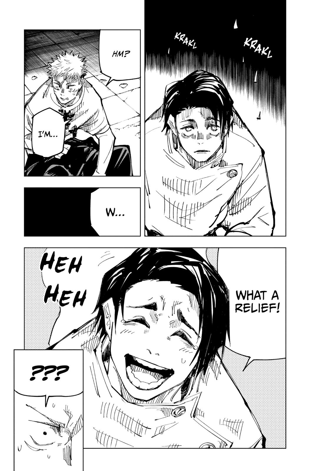 Jujutsu Kaisen Manga Chapter 143 page 13 - One More Time scene