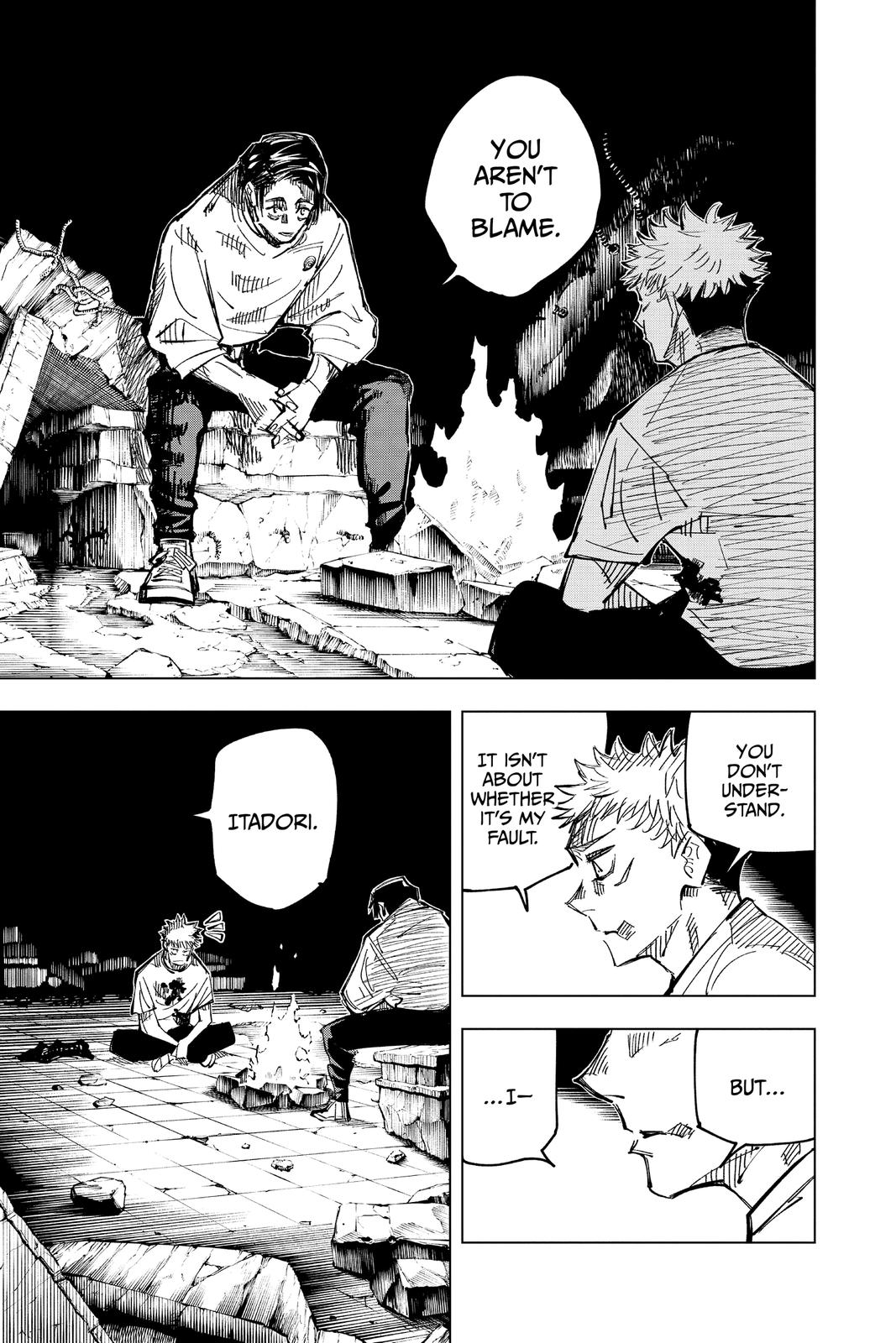 Jujutsu Kaisen Manga Chapter 143 page 17 - One More Time scene