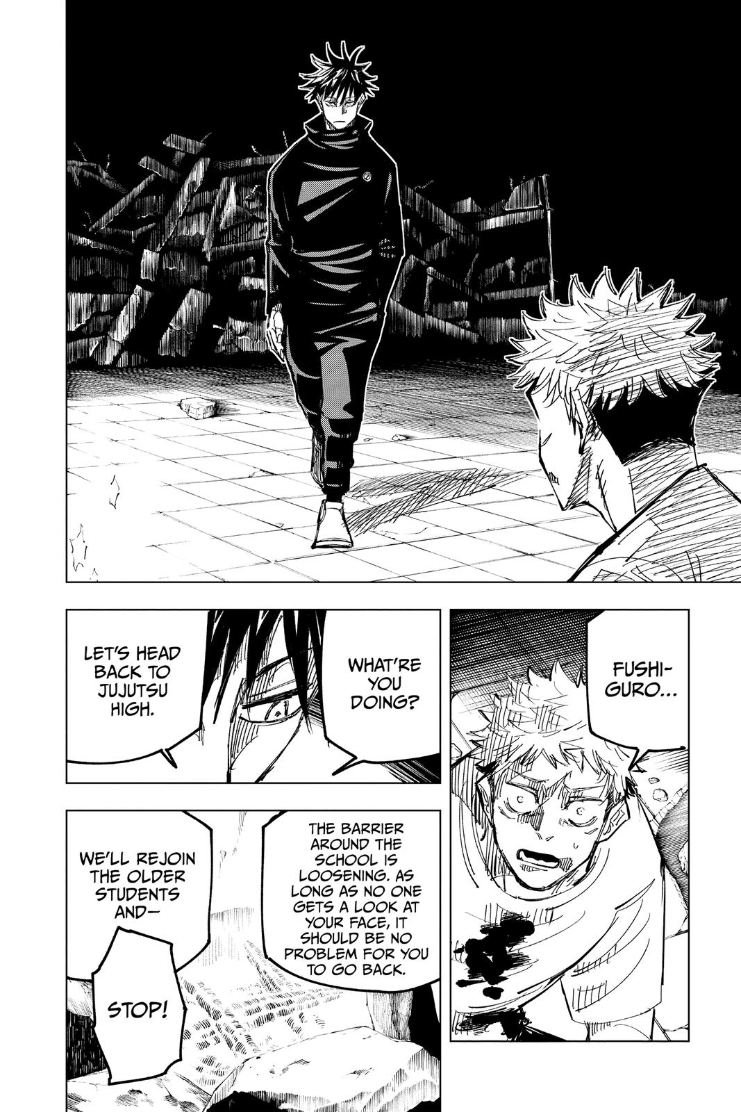 Jujutsu Kaisen Manga Chapter 143 page 18 - One More Time scene