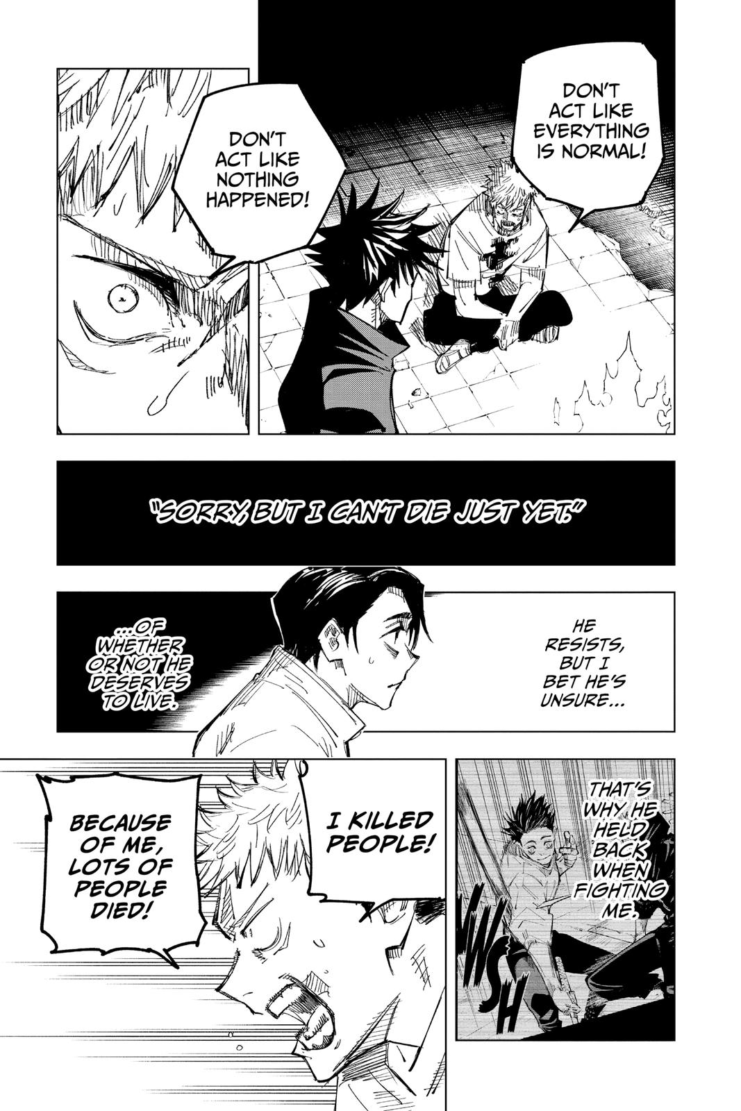 Jujutsu Kaisen Manga Chapter 143 page 19 - One More Time scene
