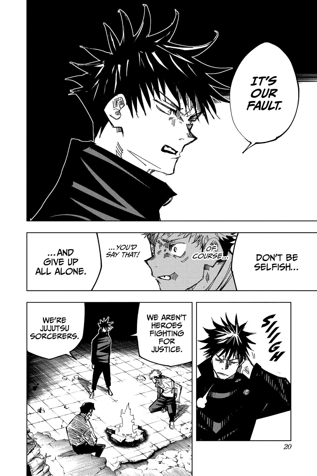 Jujutsu Kaisen Manga Chapter 143 page 20 - One More Time scene