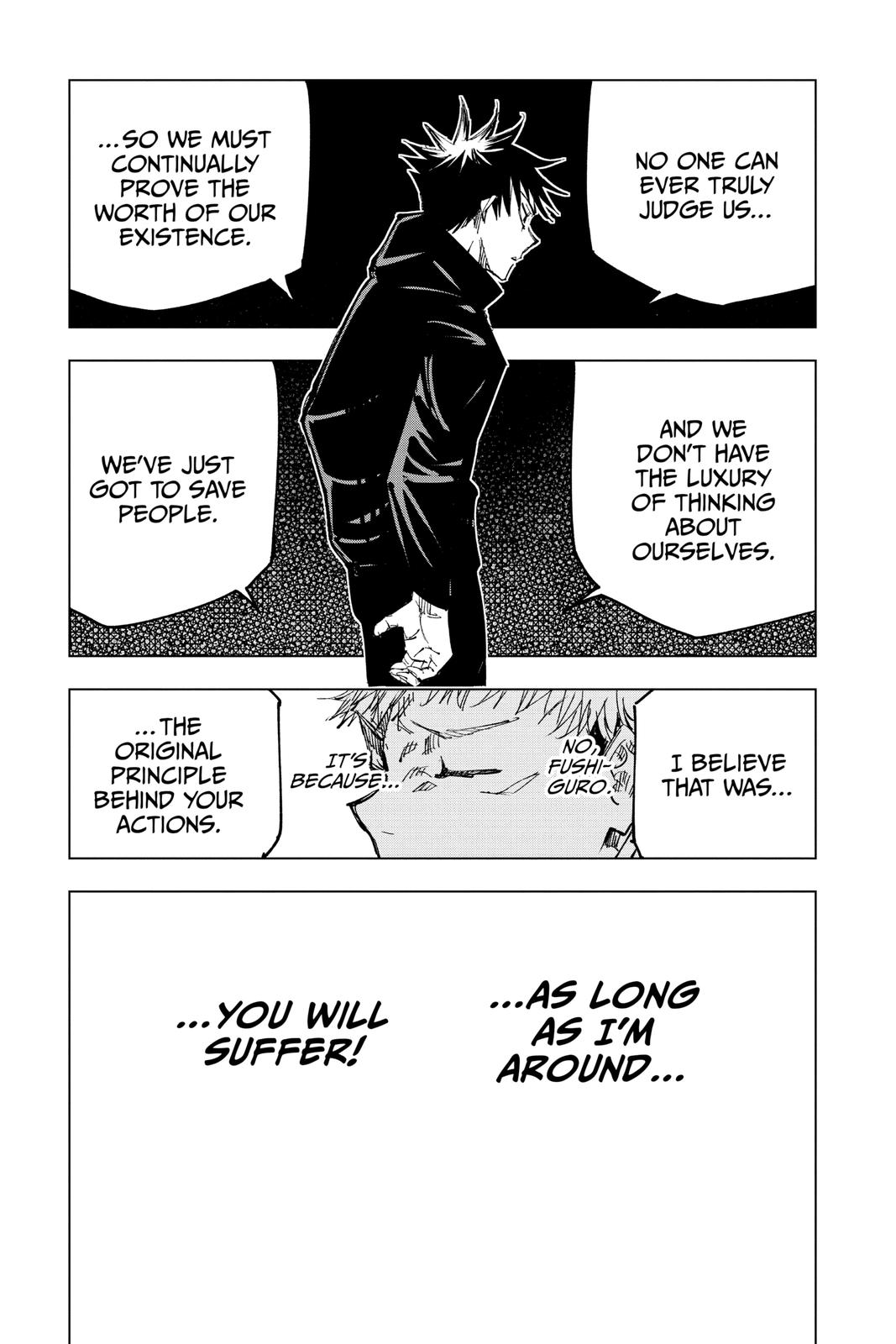 Jujutsu Kaisen Manga Chapter 143 page 21 - One More Time scene