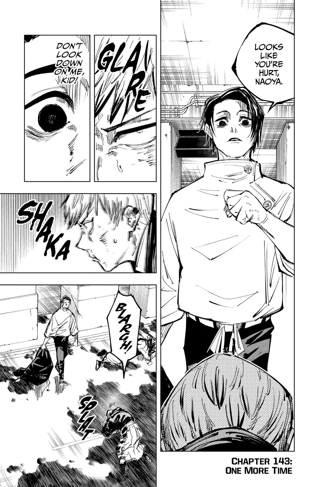 Jujutsu Kaisen Manga Chapter 143 page 7 - One More Time scene
