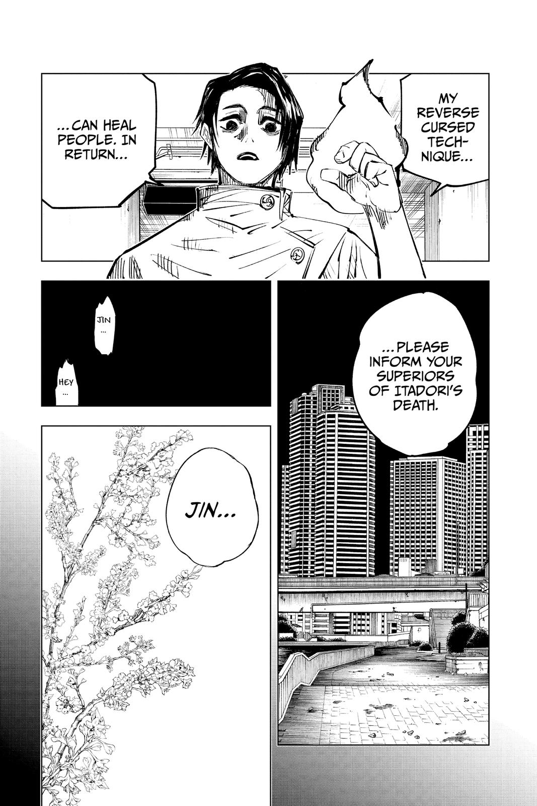 Jujutsu Kaisen Manga Chapter 143 page 9 - One More Time scene