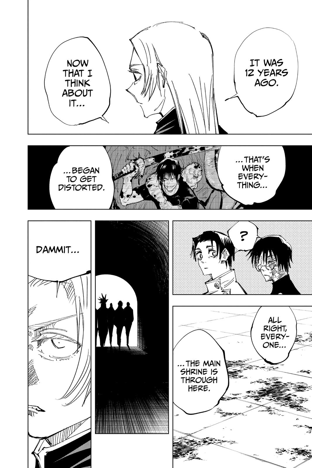 Jujutsu Kaisen Manga Chapter 144 page 16 - That Place scene