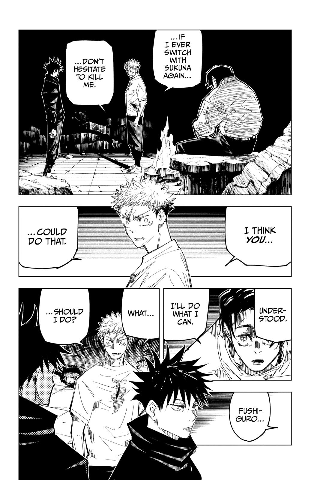Jujutsu Kaisen Manga Chapter 144 page 3 - That Place scene