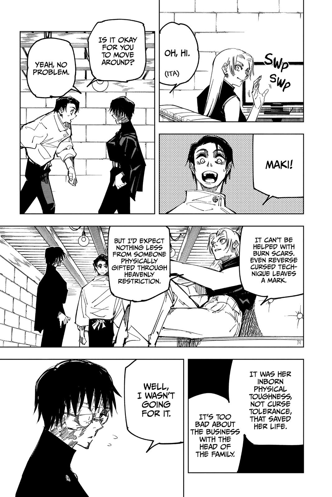 Jujutsu Kaisen Manga Chapter 144 page 9 - That Place scene