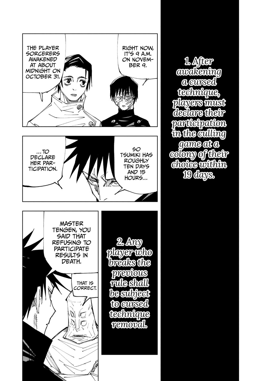 Jujutsu Kaisen Manga Chapter 146 page 4 - About the Culling Game scene