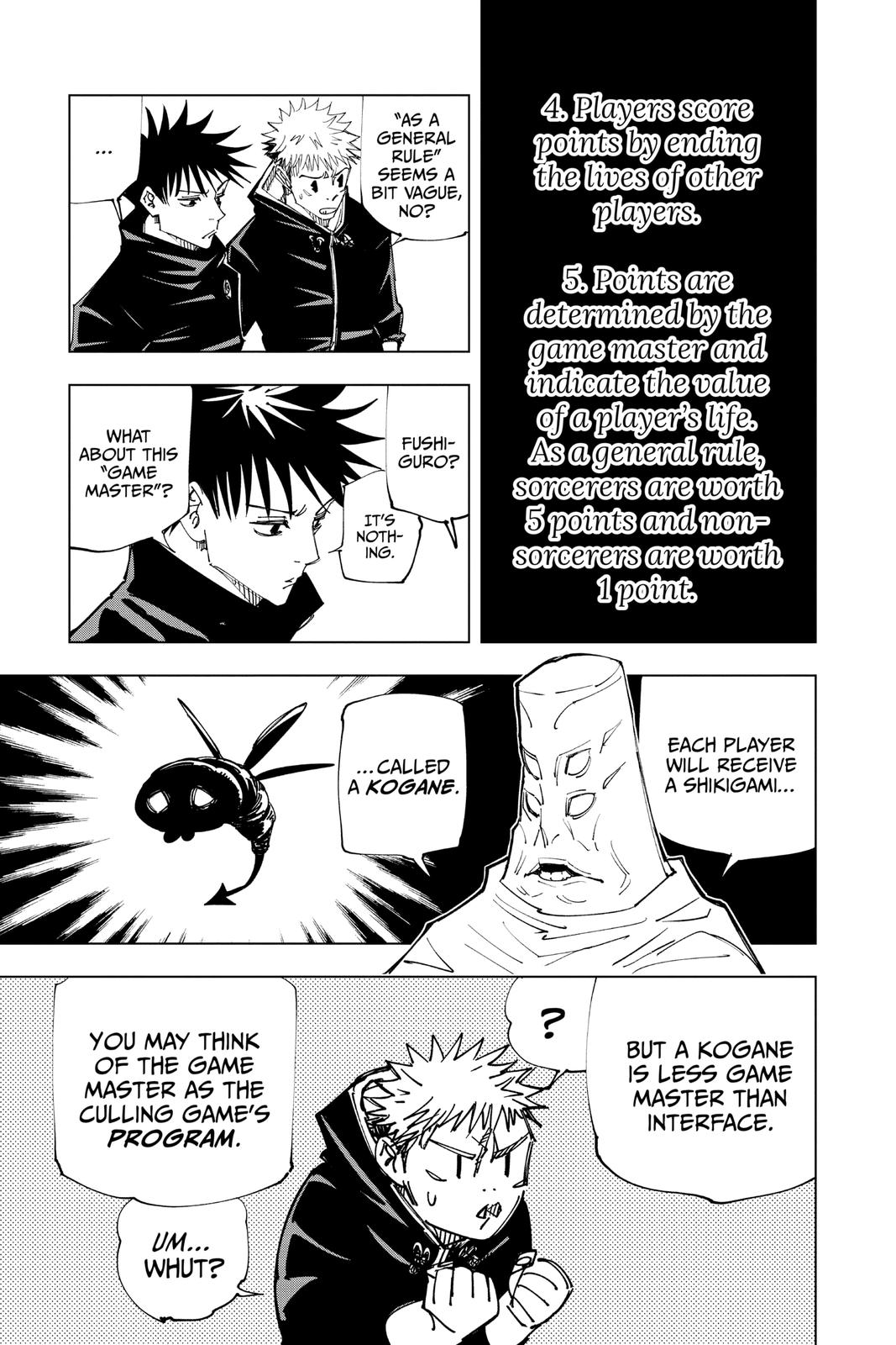 Jujutsu Kaisen Manga Chapter 146 page 7 - About the Culling Game scene
