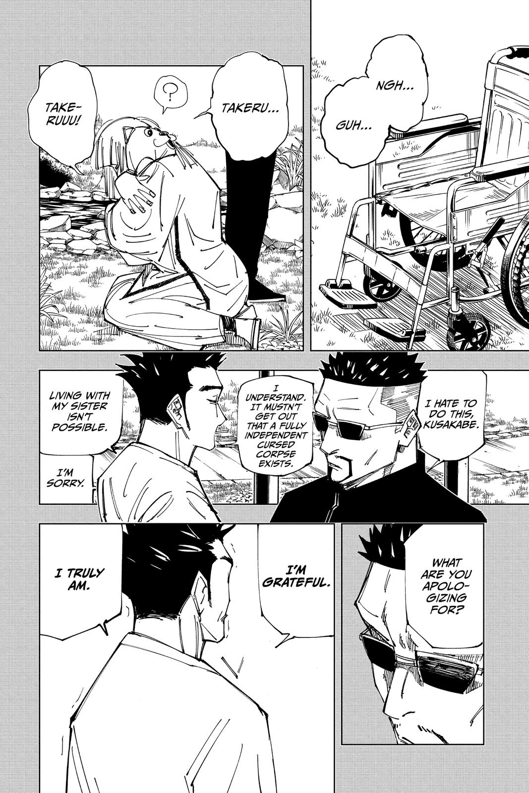 Jujutsu Kaisen Manga Chapter 147 page 10 - Even Pandas scene