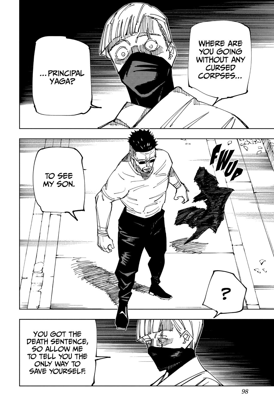 Jujutsu Kaisen Manga Chapter 147 page 12 - Even Pandas scene