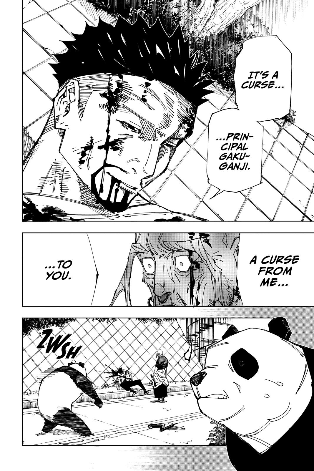 Jujutsu Kaisen Manga Chapter 147 page 16 - Even Pandas scene