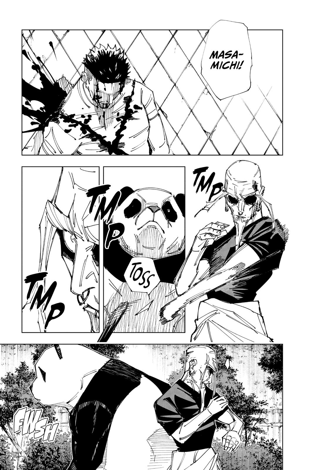 Jujutsu Kaisen Manga Chapter 147 page 17 - Even Pandas scene
