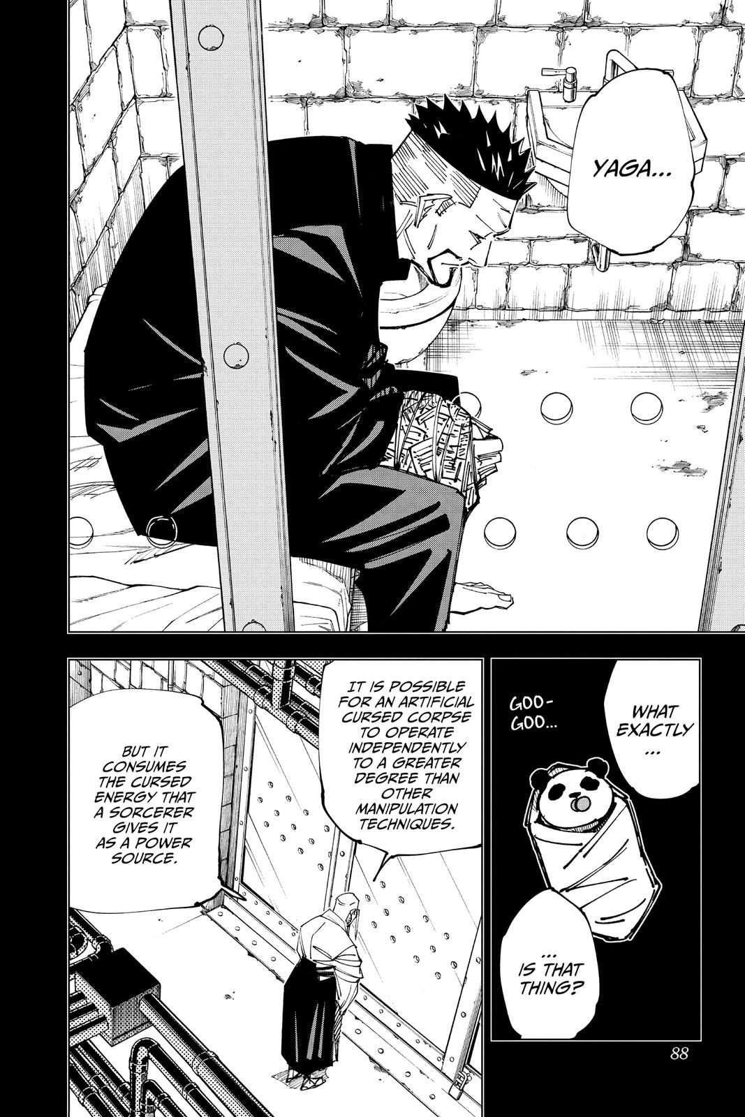 Jujutsu Kaisen Manga Chapter 147 page 2 - Even Pandas scene