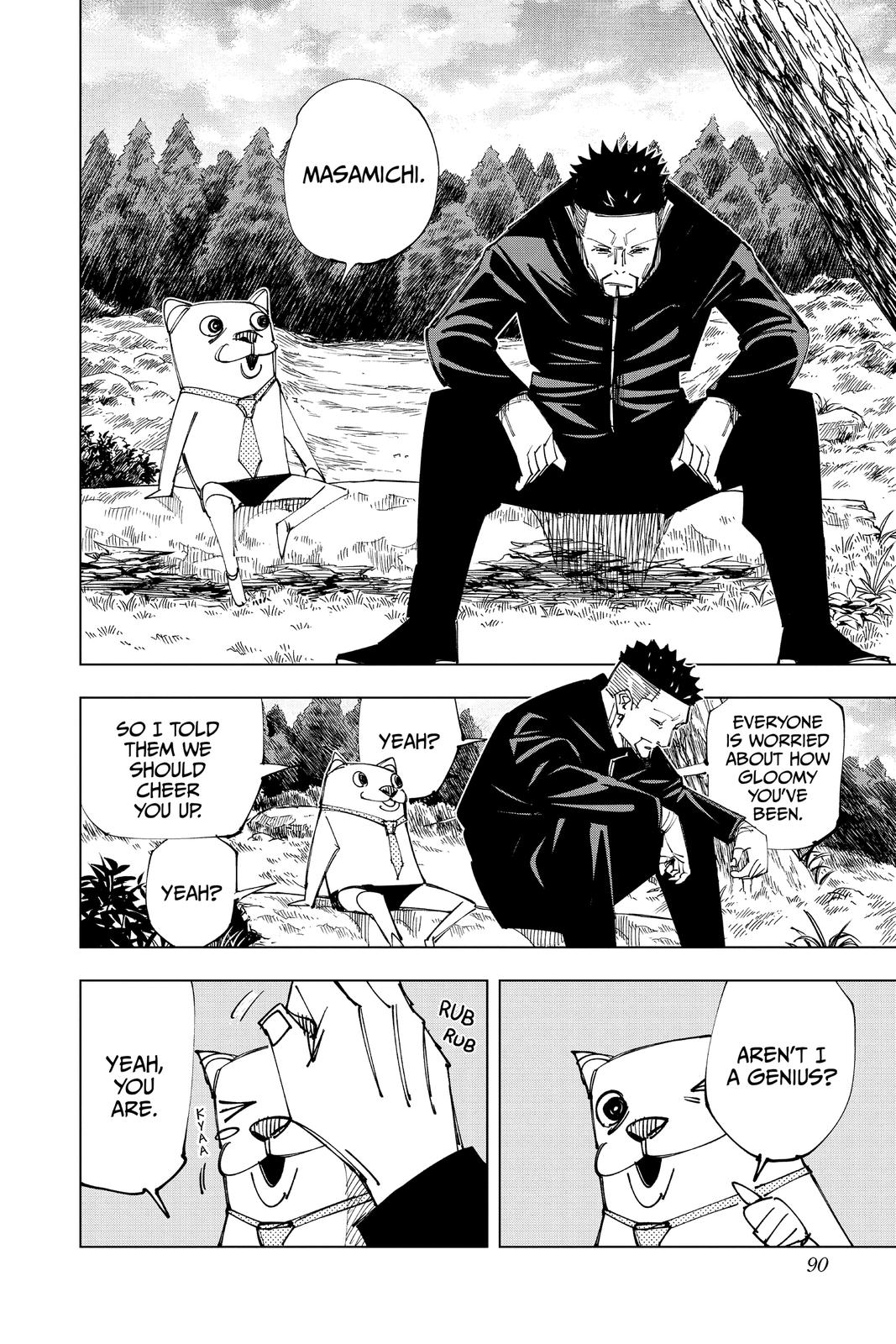 Jujutsu Kaisen Manga Chapter 147 page 4 - Even Pandas scene