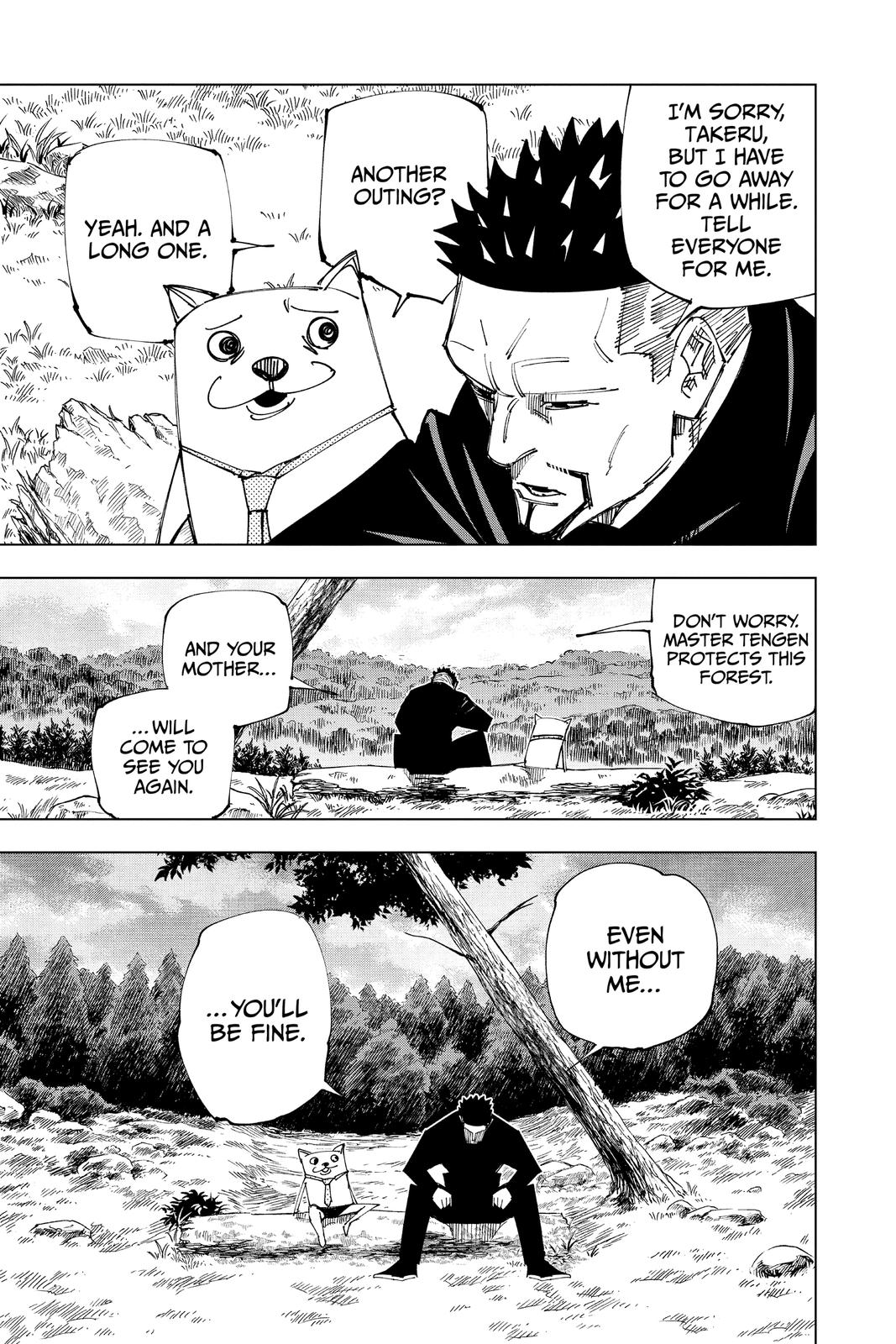 Jujutsu Kaisen Manga Chapter 147 page 5 - Even Pandas scene
