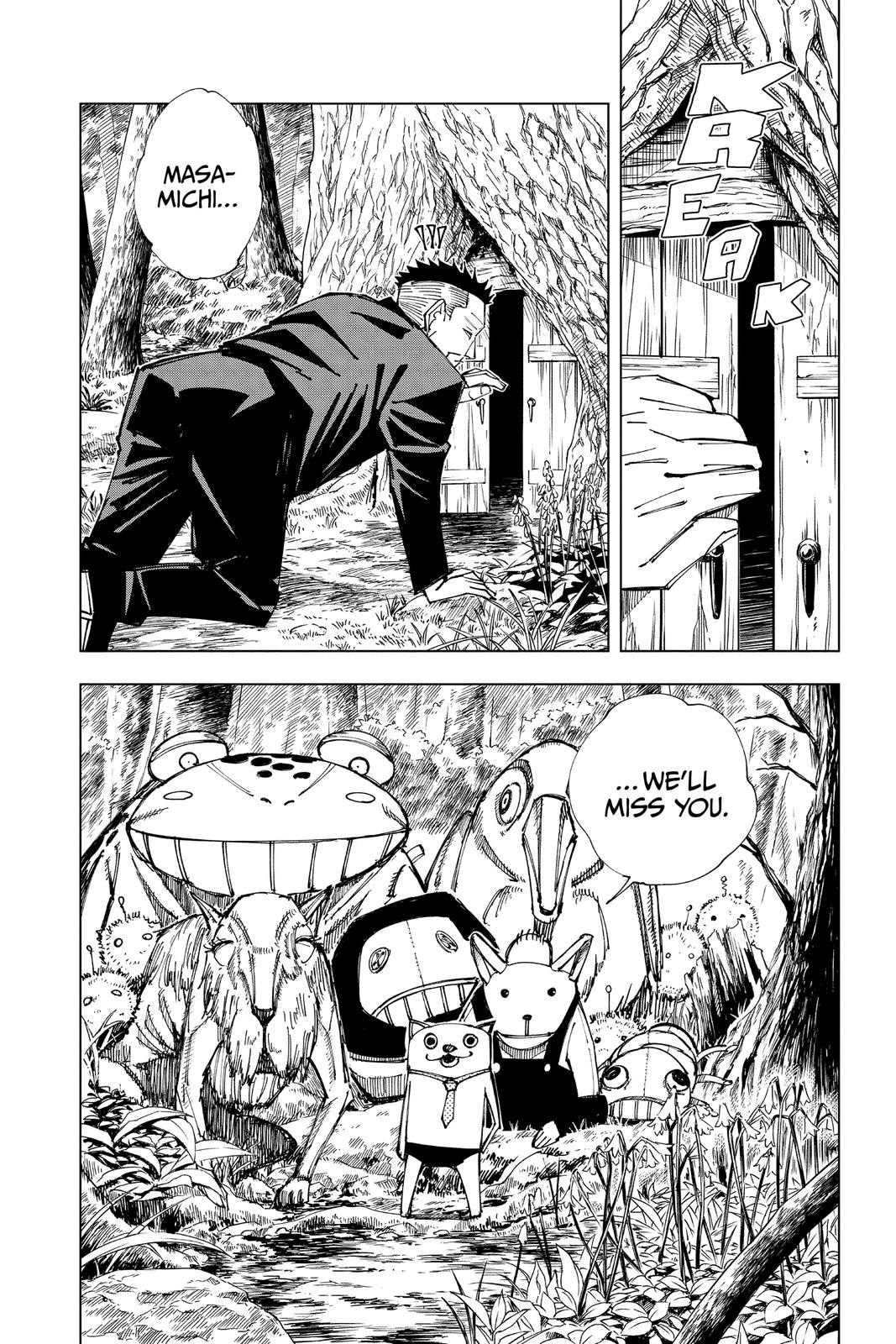 Jujutsu Kaisen Manga Chapter 147 page 6 - Even Pandas scene