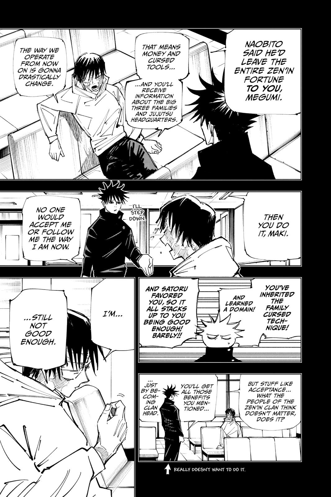 Jujutsu Kaisen Manga Chapter 148 page 5 - Perfect Preparation scene