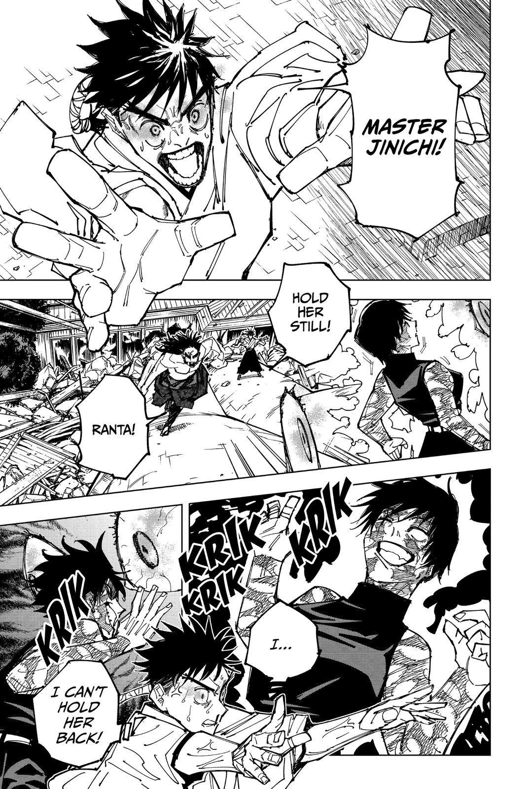 Jujutsu Kaisen Manga Chapter 150 page 17 - Perfect Preparation, Part 3 scene