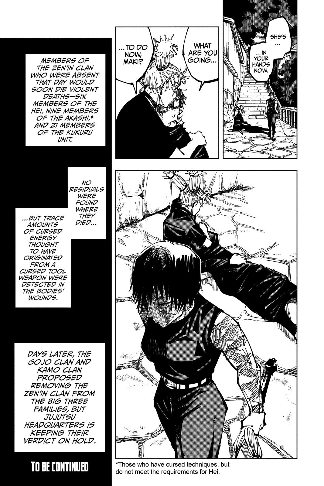 Jujutsu Kaisen Manga Chapter 152 page 9 - Perfect Preparation, Epilogue scene