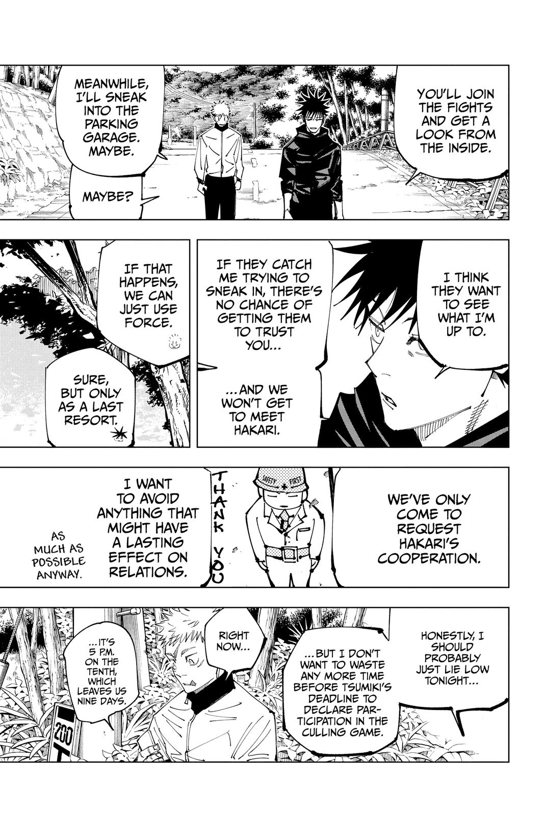 Jujutsu Kaisen Manga Chapter 153 page 13 - Underground Fight Club scene