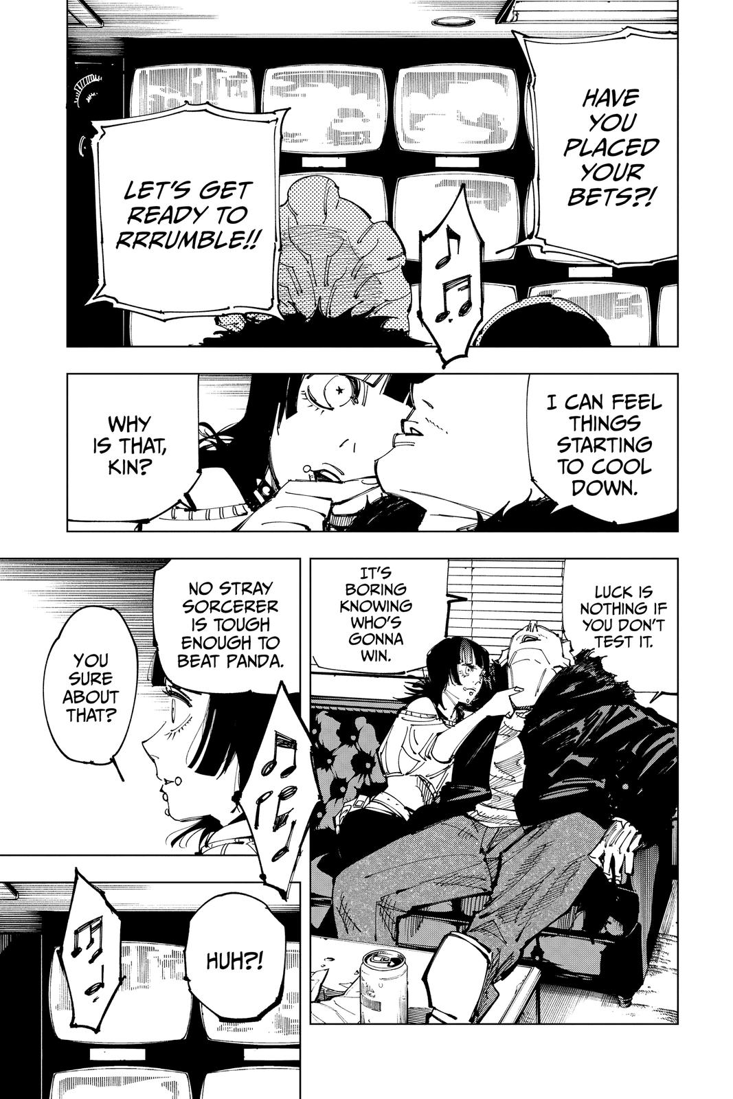 Jujutsu Kaisen Manga Chapter 153 page 18 - Underground Fight Club scene