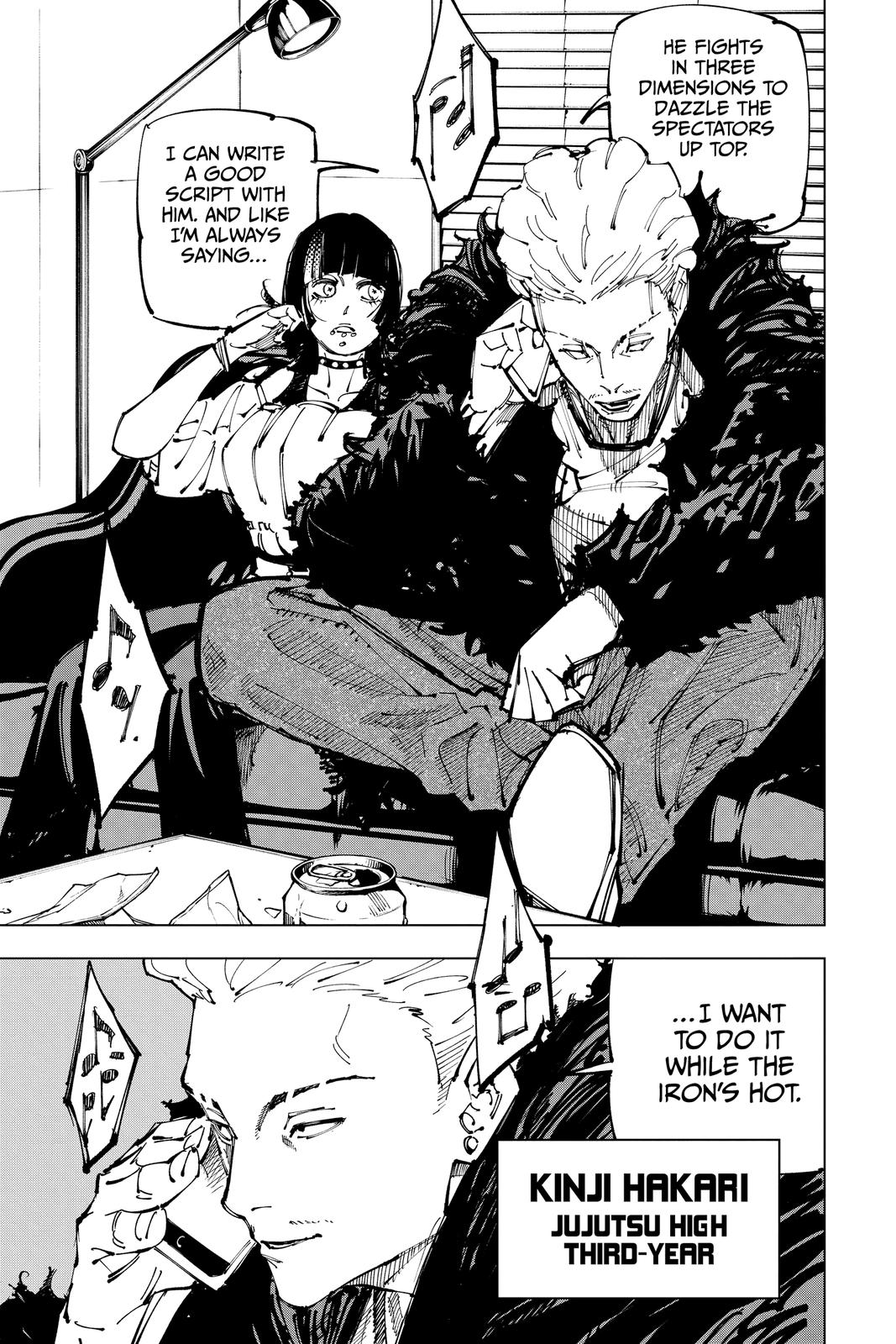 Jujutsu Kaisen Manga Chapter 153 page 22 - Underground Fight Club scene