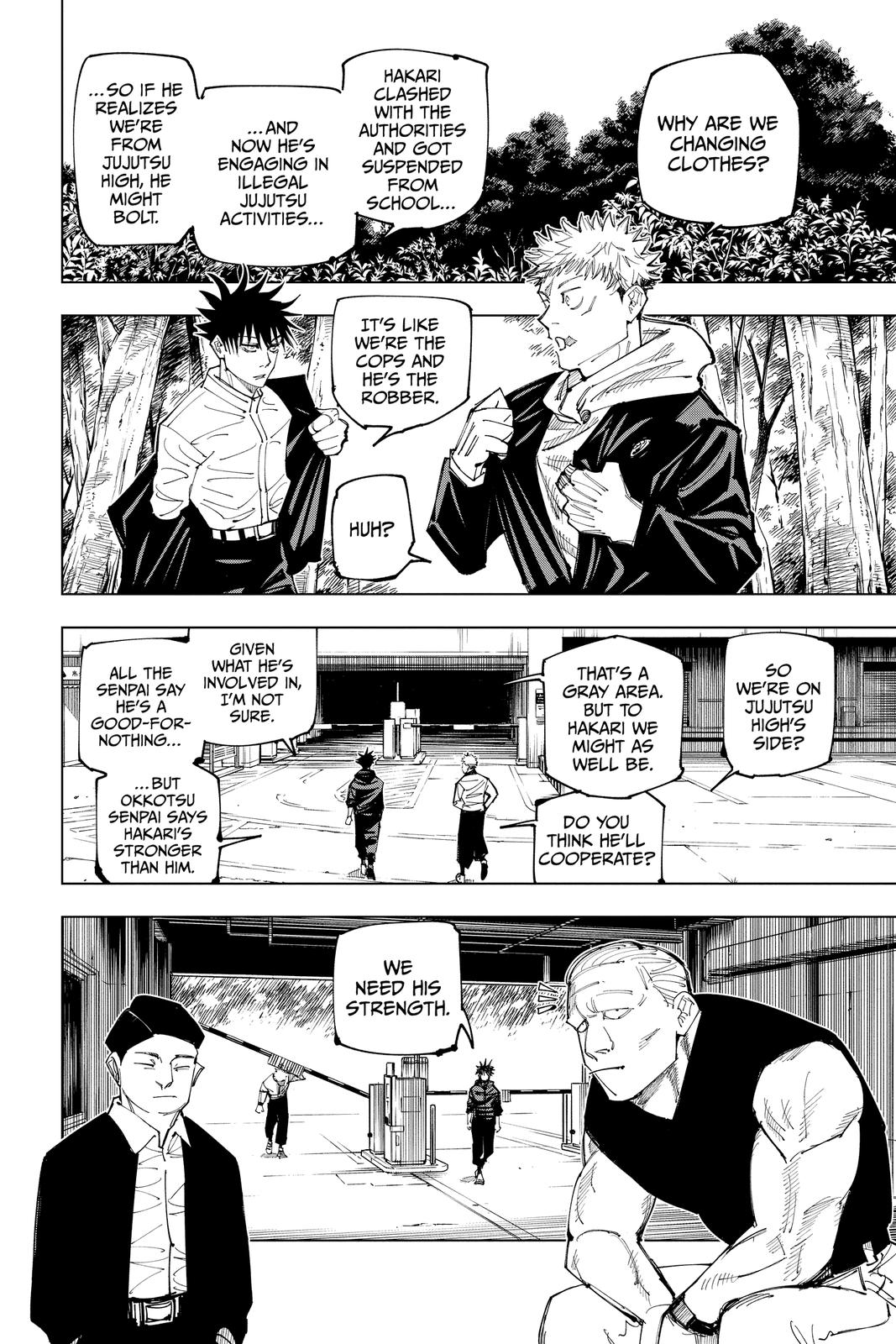 Jujutsu Kaisen Manga Chapter 153 page 8 - Underground Fight Club scene