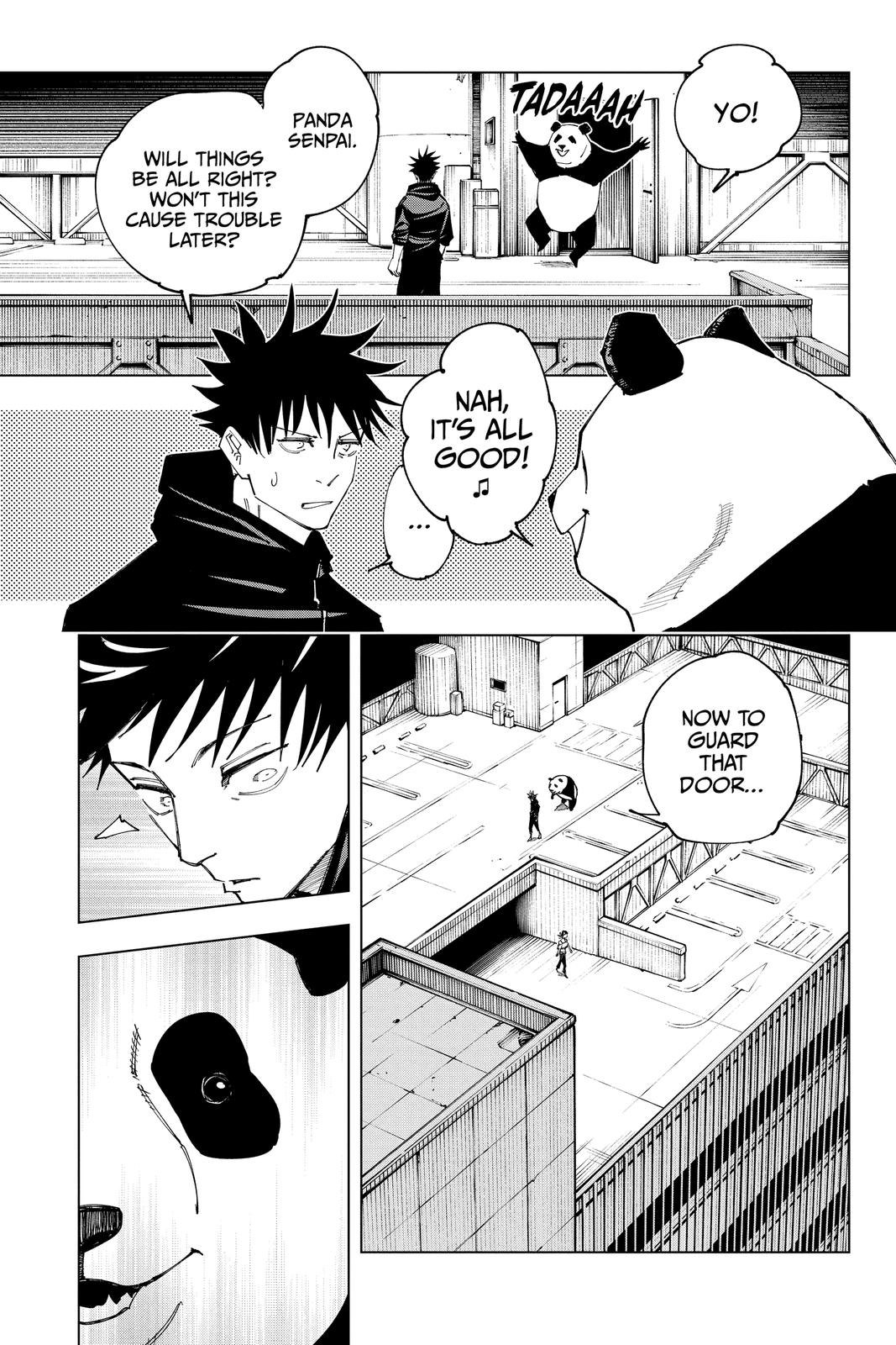 Jujutsu Kaisen Manga Chapter 154 page 11 - Sneaking In scene