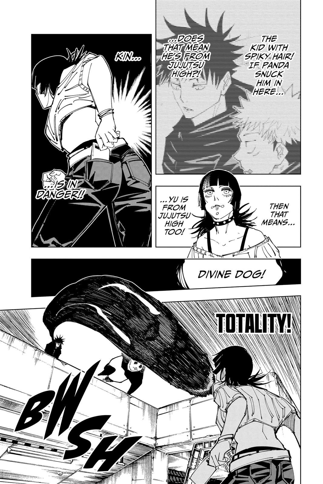 Jujutsu Kaisen Manga Chapter 154 page 13 - Sneaking In scene