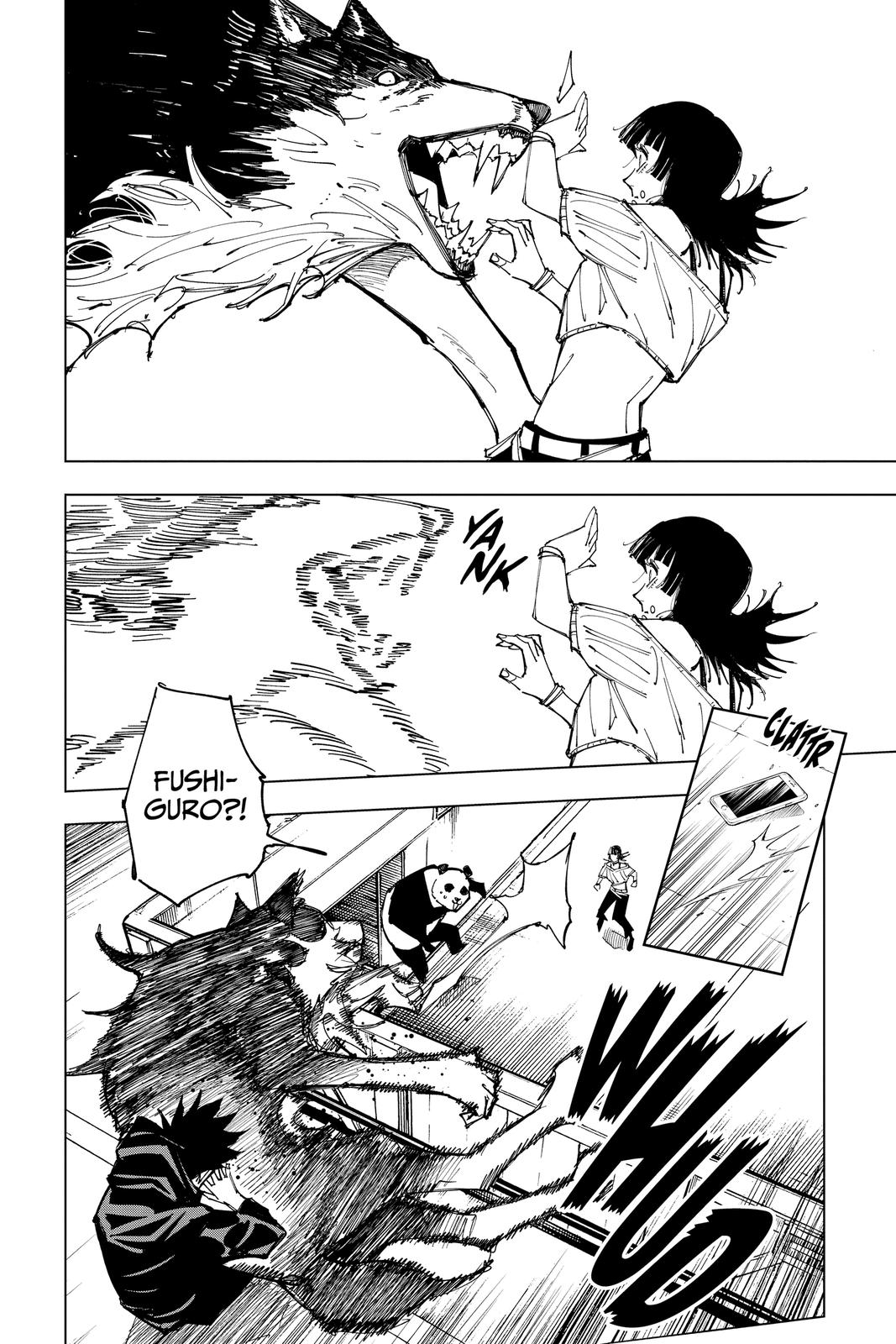 Jujutsu Kaisen Manga Chapter 154 page 14 - Sneaking In scene