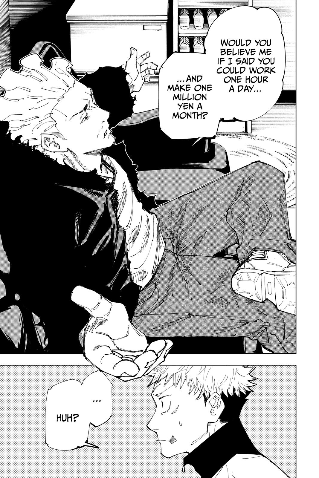 Jujutsu Kaisen Manga Chapter 154 page 19 - Sneaking In scene