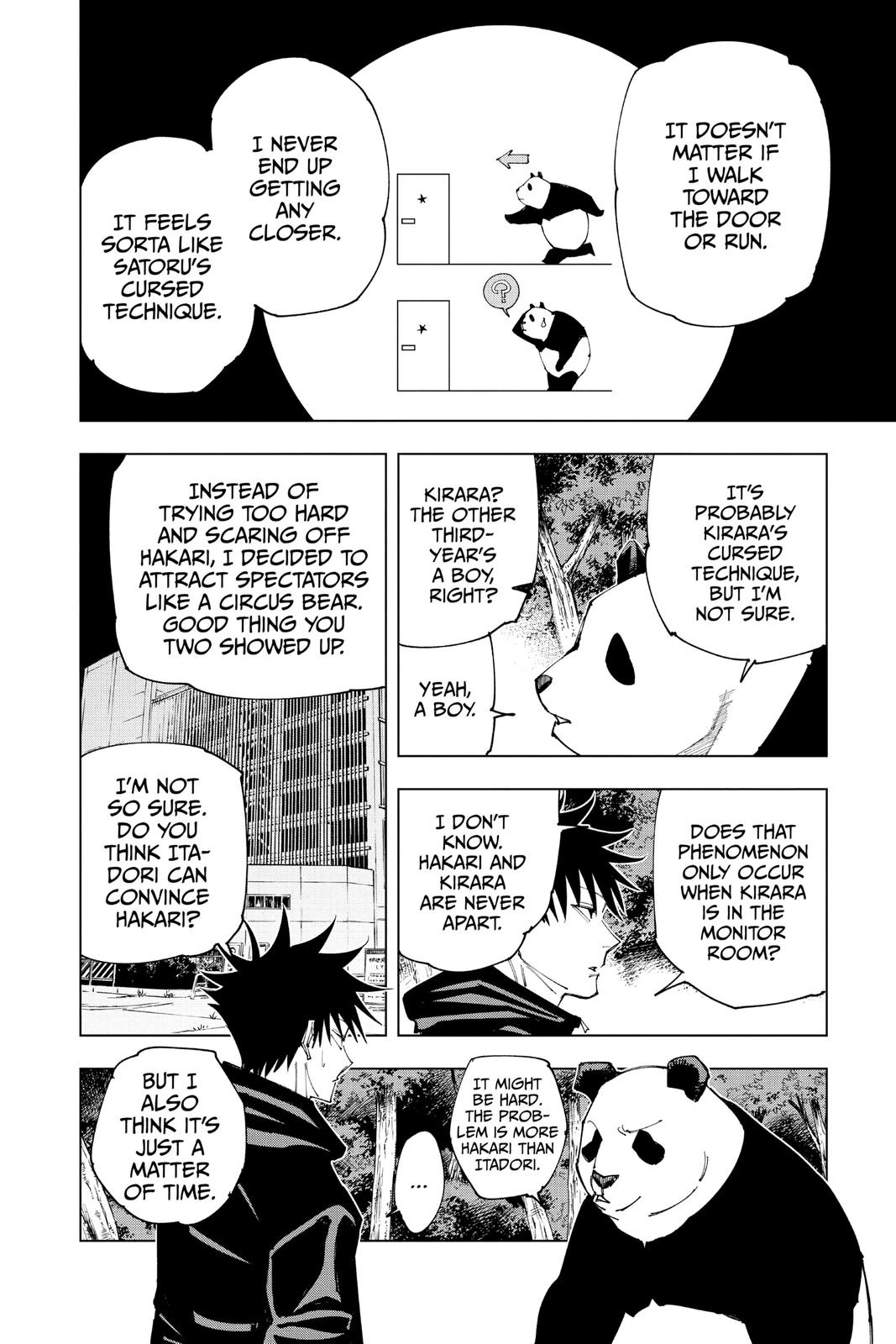 Jujutsu Kaisen Manga Chapter 154 page 2 - Sneaking In scene
