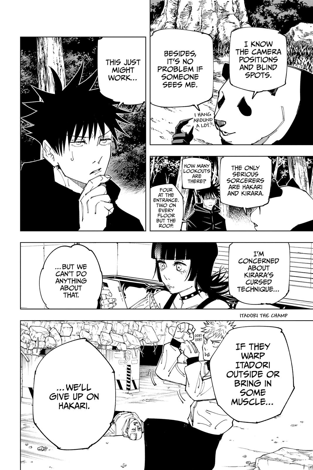 Jujutsu Kaisen Manga Chapter 154 page 4 - Sneaking In scene