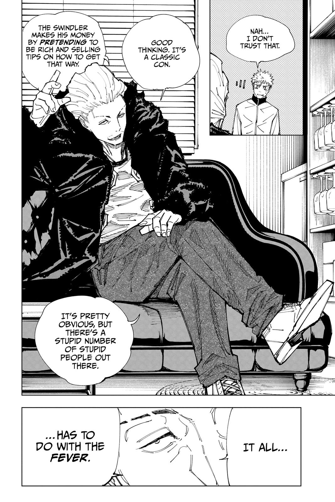 Jujutsu Kaisen Manga Chapter 155 page 2 - Fever scene